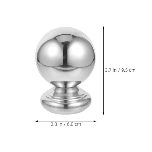2Pièces Embouts De Rampe Escalier En Acier Inoxydable Argenté Robuste 2