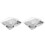 2Pcs Stainless Steel Lunch Divided Plate 4 Compartments Multi-Color 2