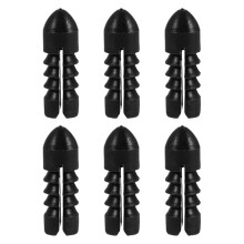 6Pcs Aluminum Alloy Dart Flight Protectors Black Metal Wing Correctors