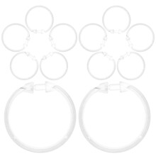 12 Pcs Hooks For Shower Curtain Rod Gasket Ring Transparent