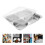 2Pcs Stainless Steel Lunch Divided Plate 4 Compartments Multi-Color 9