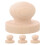 4Pcs Round Wood Stamp Handles - Comfortable DIY Khaki Stamper Grip 1
