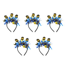 5Pcs Durable Blue Moon Star Headband Plastic Holiday Festival Hairband