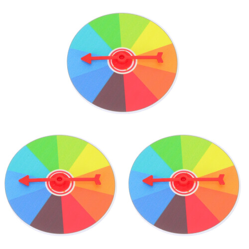3Pcs Spin Prize Wheels Wall Game Props for Drawing 1
