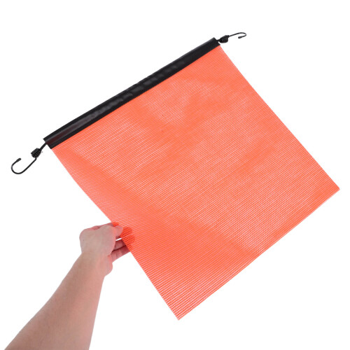 5Pcs High Visibility Orange Safety Flags PVC Construction Trailer Use 2