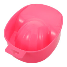 4St Manicure Hand Bowl Plastik Roze Voor Nagelverzorging En Dip Poeder