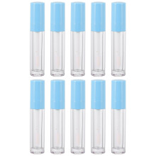 30Pcs Portable Sky-Blue Lip Oil Sample Tubes Refillable with Brush