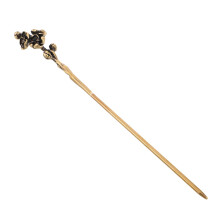 Golden Metal Hairpin Vintage Chinese Flower Hair Stick for Hanfu