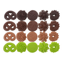 20Pcs Artificial PVC Cookie Models Assorted Color for Party Decoration