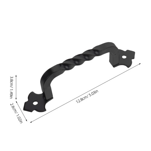 Heavy Duty Black Barn Door Handle Vintage Style Pull 1