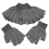 20Pairs Grey Fingerless Work Gloves Polyester PVC Non-Slip Warm Winter 3