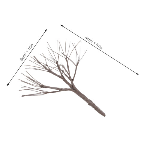10Pcs Coffee Wire Miniature Trees Realistic Bare Branch Decor for Home 1