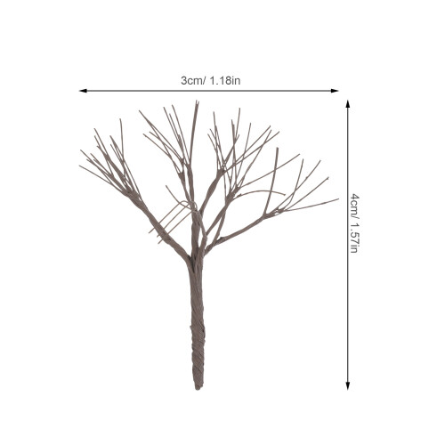 10Pcs Coffee Wire Miniature Trees Realistic Bare Branch Decor for Home 2