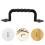 Heavy Duty Black Barn Door Handle Vintage Style Pull 9