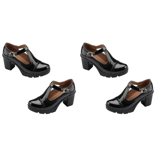 2Paren Zwarte Comfortabele Modieuze Dames Werkschoenen 1
