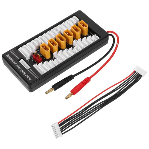 5Pcs Black Plastic Lipo Parallel Charging Board Fast Multi 1