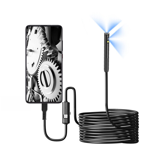 HD Endoscope Camera with 8 LED Lights 1920P Waterproof Borescope for iPhone iOS 2