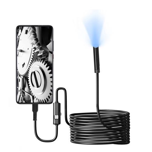 Endoscope Camera with Light IP67 Waterproof 1920P HD for iPhone 8 LEDs 2