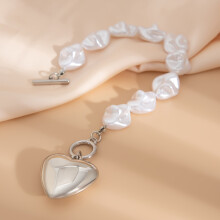 (White K, 02) Heart Pendant Collarbone Necklace - Safe & Stylish