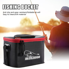 (30 Cm Black Thickened) Fishing Bucket - Corrosion Resistant for Outdoor Camping