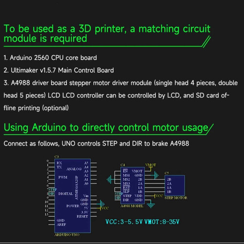 TinyBee V1.0 3D Printer Motherboard Kit with LCD & A4988 Drivers 2