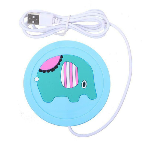 (Blue Elephant) USB Coffee Cup Warmer Mat for Office