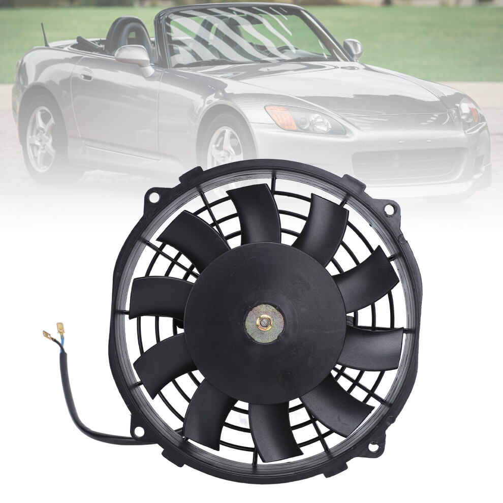 7 Inch 12V Slim Electric Cooling Fan 80W 10-Blade Universal Push Pull 9471387520565