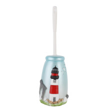 Escova de vaso sanitário de aço inoxidável com cerdas eficientes para limpeza, conjunto moderno de escovas de vaso sanitário, acessórios