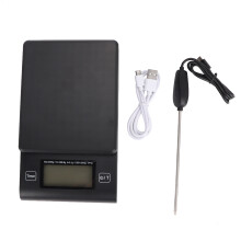 Effortless Cleaning Solutions Digital Scale, Smart Kitchen Gadgets with Timer LCD and USB Port, Rechargeable & Reusable Products for Measuring Coffee
