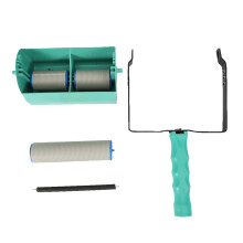 Washable & Reusable Rubber Texture Roller Decorative Paint Roller with Anti Slip Handle DIY Wall Pattern Tool for Furniture Ceiling Home Decoration