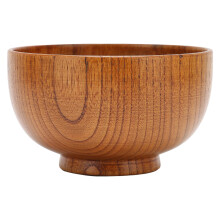 Japanese Style Soup Bowls Eco-Friendly Food Storage Handcrafted Wooden Rice Bowls Natural Wood Serving Bowls Dishwasher Safe Wooden Containers Multi