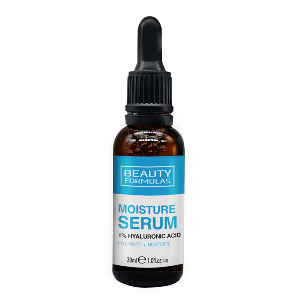 Beauty Formulas Hyaluronic Acid 1% Moisture Serum 30ml  Hydrating Facial Serum for Plump, Smooth & Healthy Skin