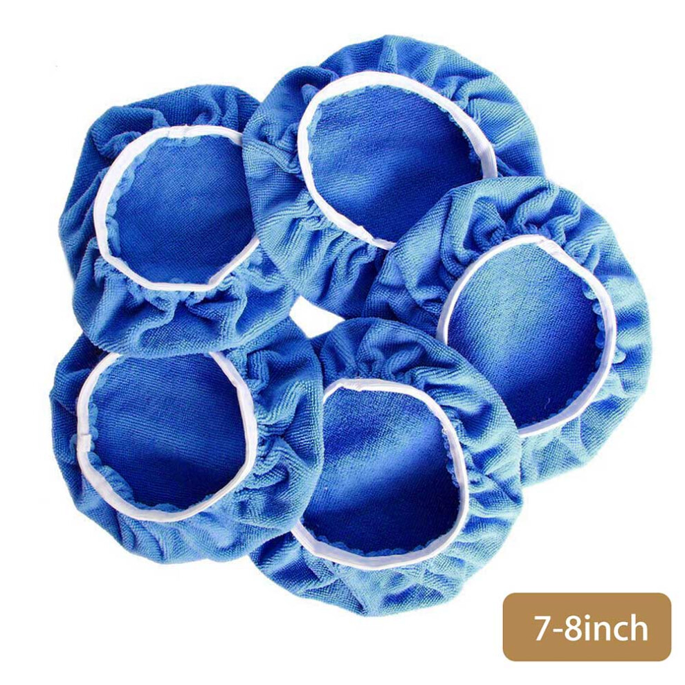(7-8 Inch) 5Pcs Microfiber Car Polishing Bonnets (5-10\") 6253032903113