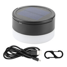 Energieeffiziente, wiederaufladbare LED-Campinglaterne mit Solarbetrieb und 4 Beleuchtungsmodi (entspricht 40 W) für Rucksacktouren und Notfälle
