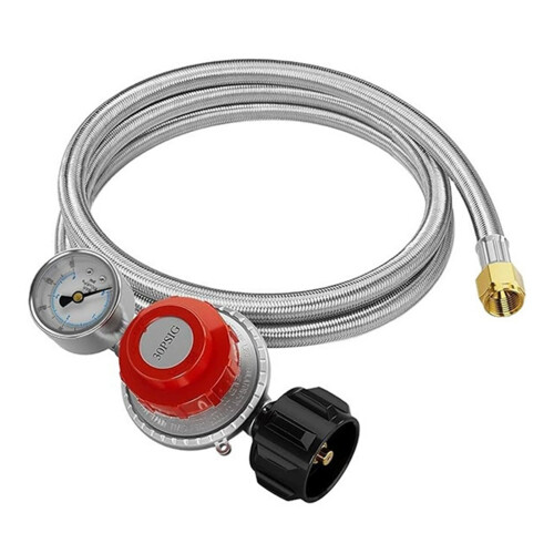 (5FT) 5FT/12FT Adjustable Propane Regulator 0-30 PSI 1