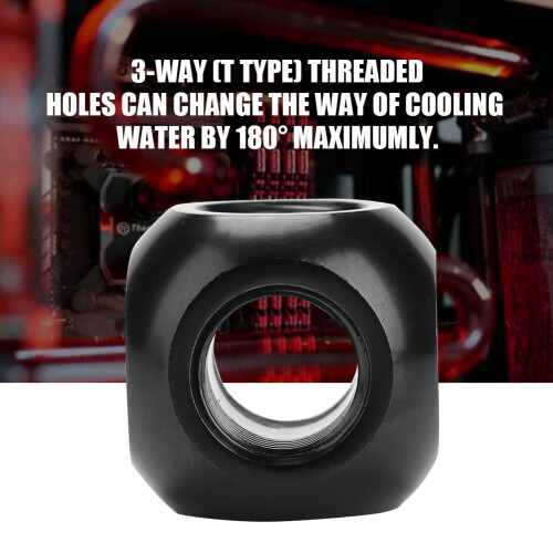 Splitting Or Combining Liquid Flow For Computer Water Cooling Systems3-Way Ball Fitting Adjustable Flow Direction Liquid Flow Management T Type 1