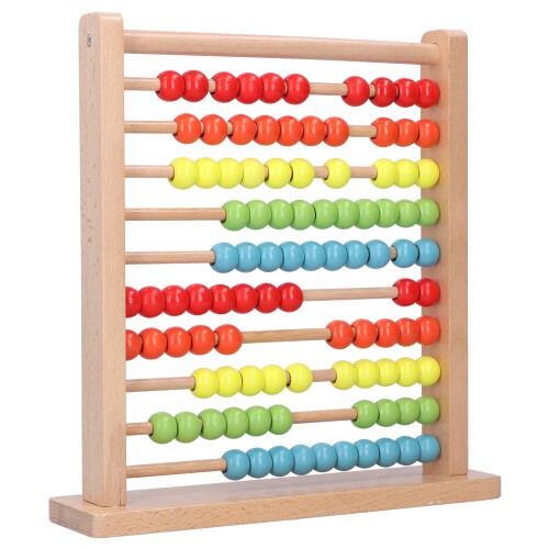 Εκπαιδευτικό παιχνίδι Abacus με ξύλινες χάντρες, ομαλό συρόμενο πλαίσιο μέτρησης 2