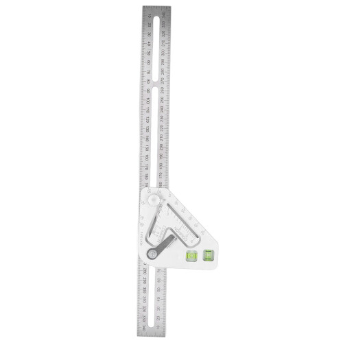 Règle triangulaire de menuiserie argentée et flexible 1