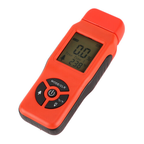 Hold Function Moisture Meter for Wood Digital Adjustable Detector LCD Display and Backlit Screen with Portable Design and Two Measuring Modes 1