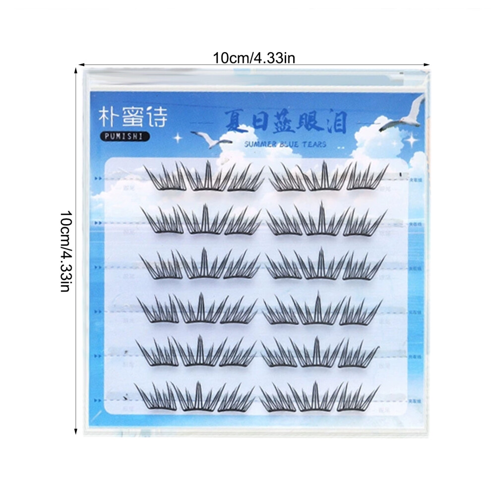 Dachuang Beauty Blue (6 Rows Glue Free) Tears False Eyelashes - Lightweight & Invisible