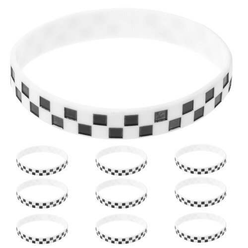 12Stk Armbänder Silikon Weiß Leicht Tragbar