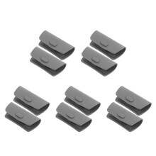 10Pcs Silicone Hot Handle Holders Ergonomic Pan Sleeve Grip Light Grey