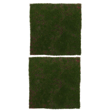 2Pcs Plastic Faux Green Moss Mat for DIY Crafts Home Patio Decor