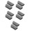 10Pcs Silicone Hot Handle Holders Ergonomic Pan Sleeve Grip Light Grey 5
