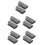 10Pcs Silicone Hot Handle Holders Ergonomic Pan Sleeve Grip Light Grey 7