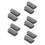 10Pcs Silicone Hot Handle Holders Ergonomic Pan Sleeve Grip Light Grey 8