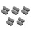 10Pcs Silicone Hot Handle Holders Ergonomic Pan Sleeve Grip Light Grey 9