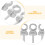 100Pcs Copper Peg Bail Caps Silver for DIY Pendant Necklace Making 9