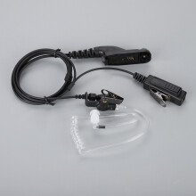 Air Tube Earpiece Headset Mic for MTP850S MTP830S Walkie Talkie, Noise-Resistant, Black