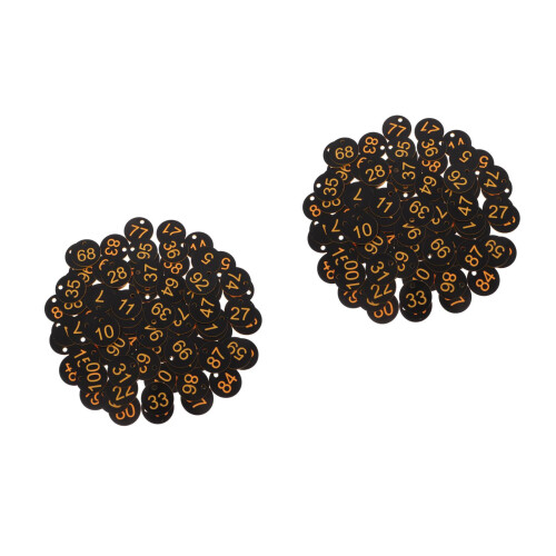 200Pcs Versatile Black Plastic Numbered Tags for Home and Office Use 2